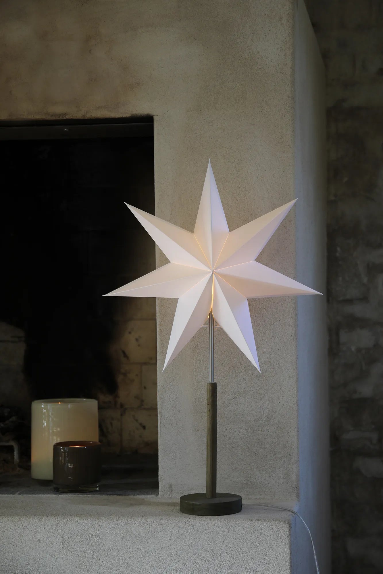 Speranza grå stående stjärna julbelysning | Speranza grey standing | Speranza grau stehender Weihnachtsstern Beleuchtung
