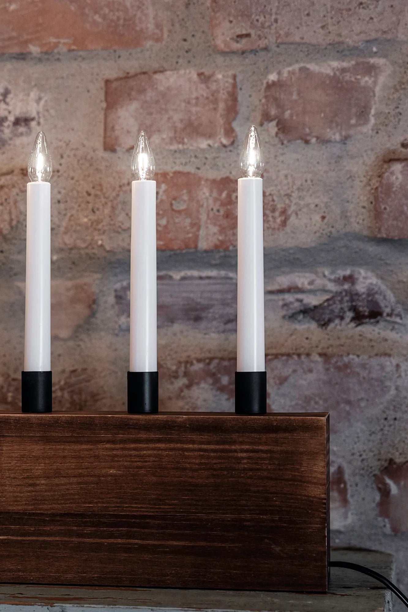 Albero brun adventsljusstake 41 cm julbelysning stilren belysning | Albero brown advent candle holder minimalist | Albero