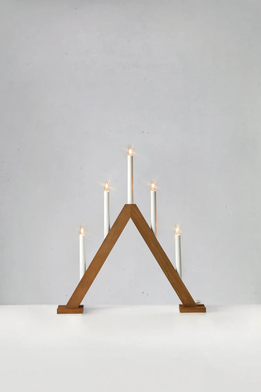 Ariele brun adventsljusstake 47 cm julbelysning stilren belysning | Ariele brown advent candle holder minimalist | Ariele