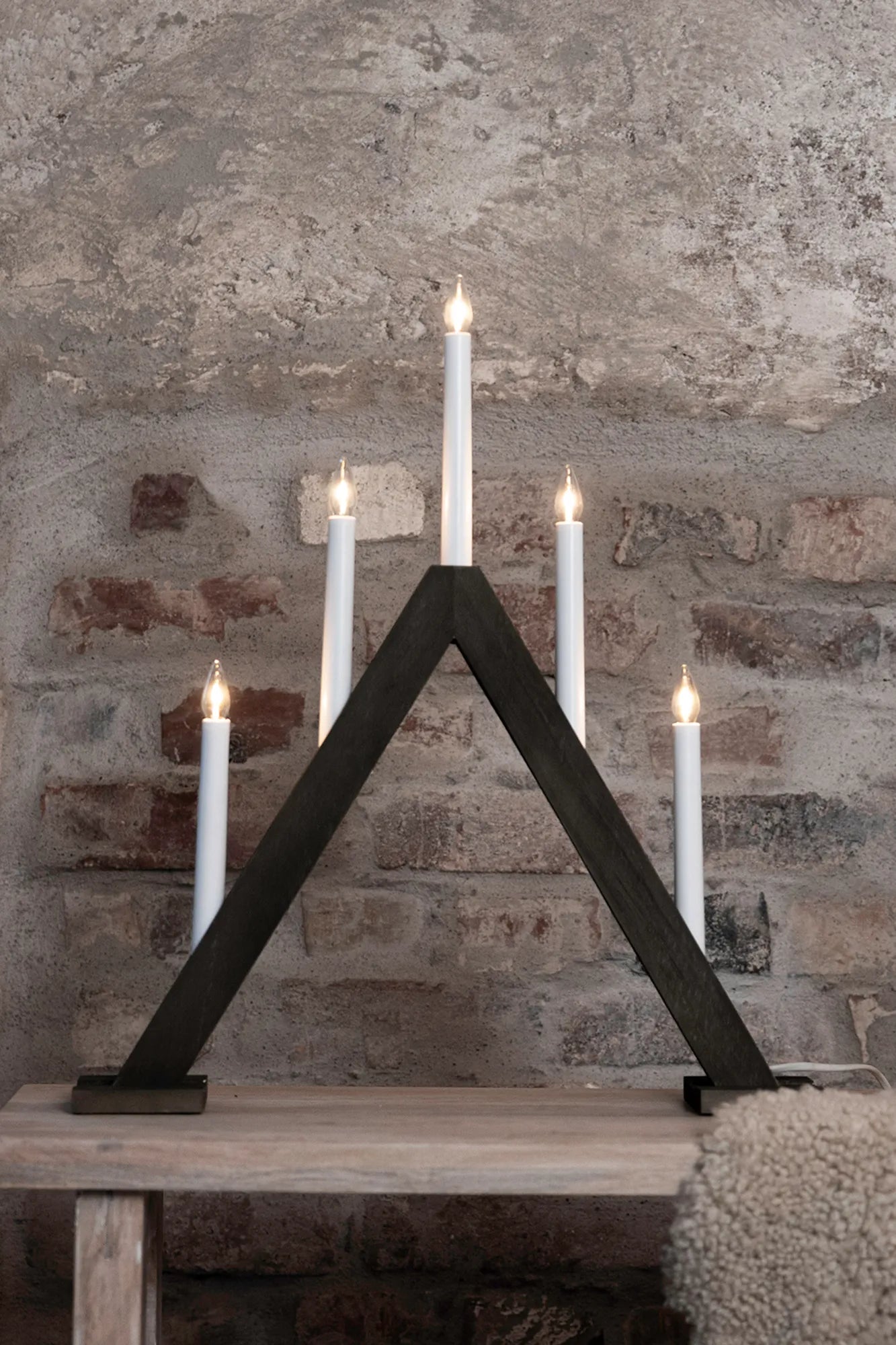 Ariele brun adventsljusstake 47 cm julbelysning svensk design | Ariele | Ariele braun Adventsleuchter schwedisches Design