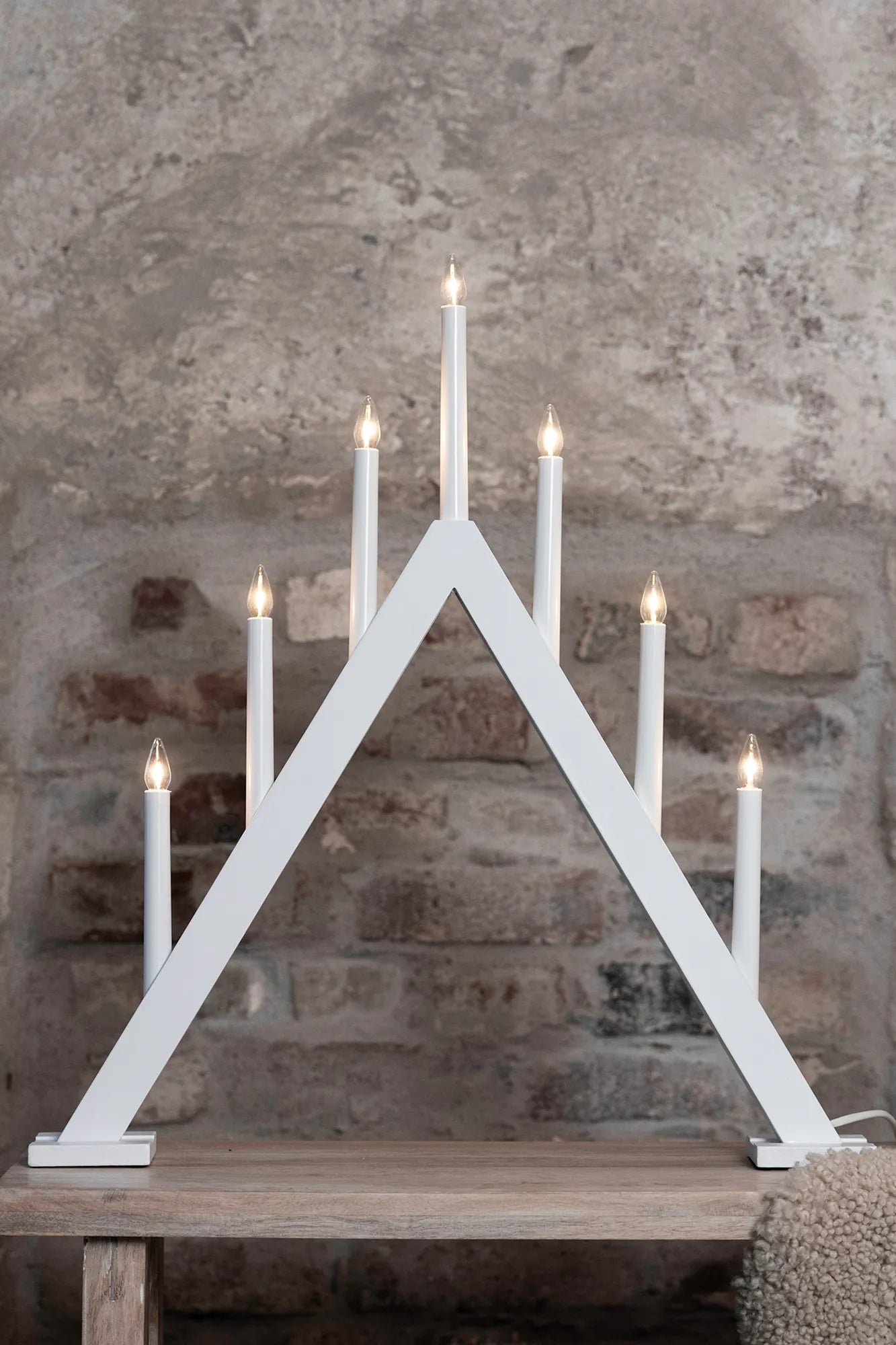 Ariele Adventljusstake Vit 54 cm