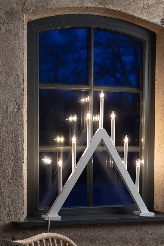 Ariele vit adventsljusstake 54 cm julbelysning skandinavisk design | Ariele white advent candle holder Scandinavian | Ariele