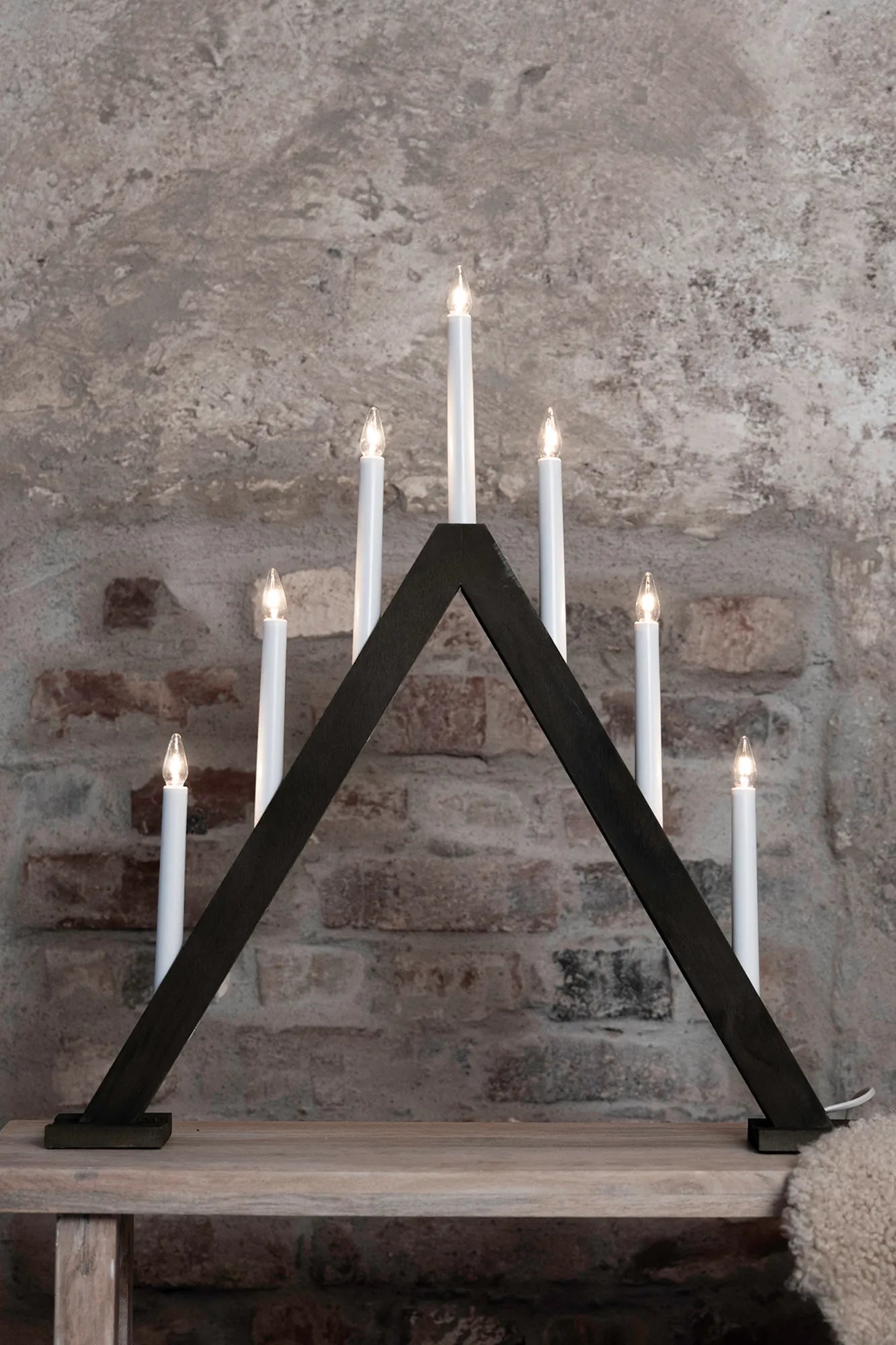 Ariele brun adventsljusstake 54 cm julbelysning svensk design | Ariele | Ariele braun Adventsleuchter schwedisches Design