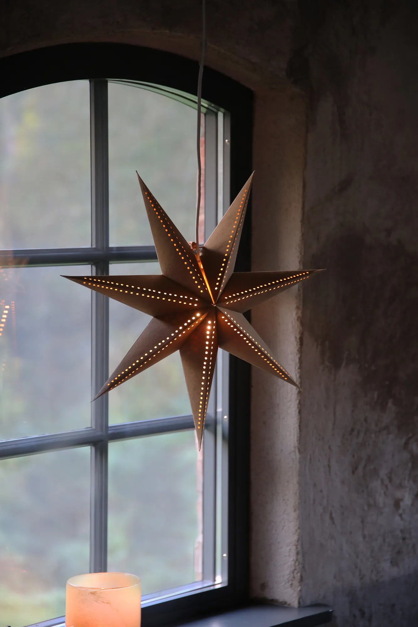 Kiara brun julstjärna 45 cm julbelysning | Kiara brown Christmas star light | Kiara braun Weihnachtsstern Beleuchtung