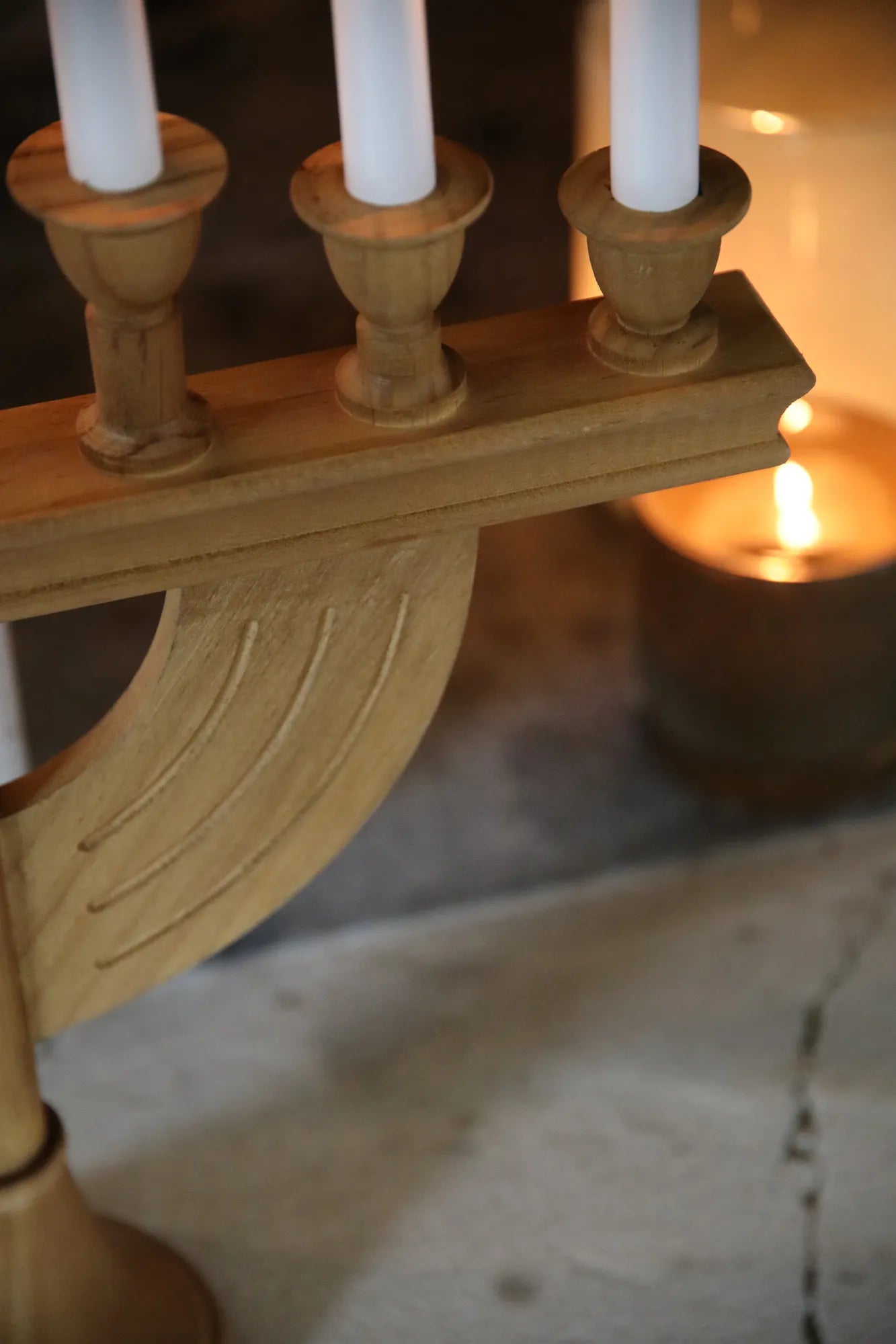 Torpa brun adventsljusstake julbelysning skandinavisk design stilren belysning | Torpa minimalist lighting | Torpa braun