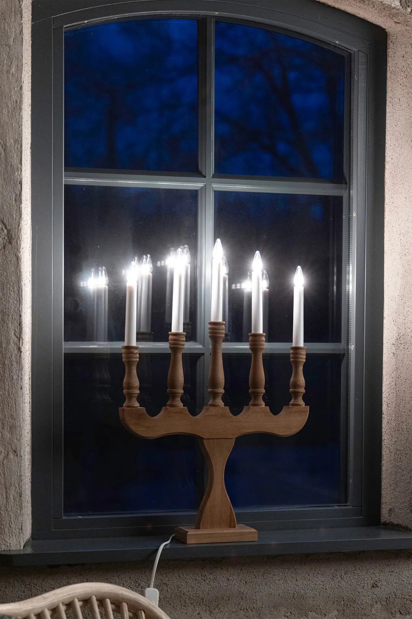 Svaneholm brun adventsljusstake julbelysning | Svaneholm brown advent candle holder | Svaneholm braun Adventsleuchter