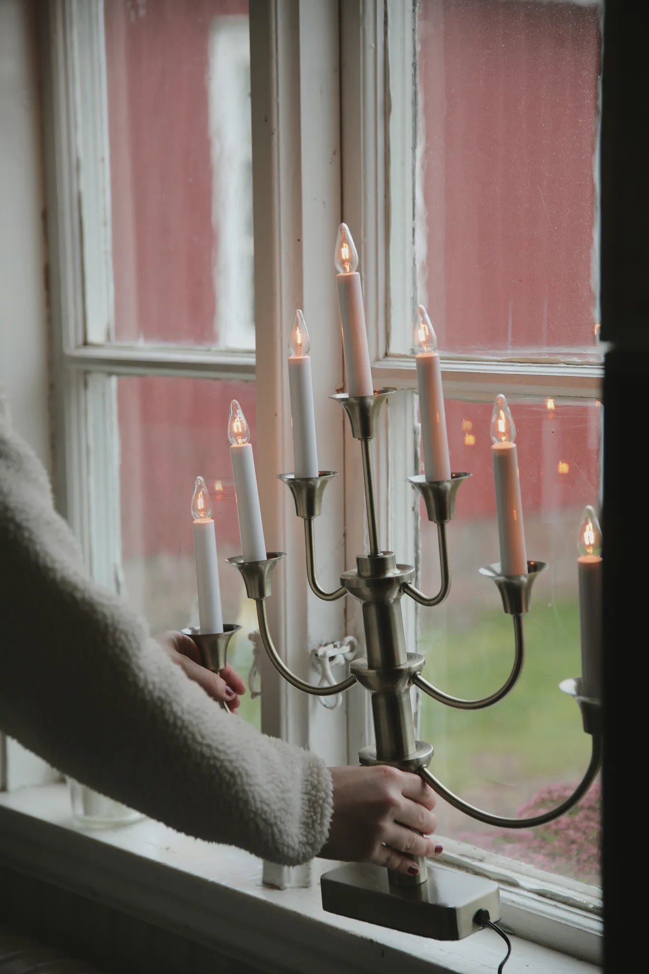 Gylling mässing adventsljusstake julbelysning skandinavisk design | Gylling brass advent candle holder Scandinavian | Gylling