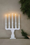 Rydboholm vit adventsljusstake julbelysning | Rydboholm white advent candle holder | Rydboholm weiß Adventsleuchter