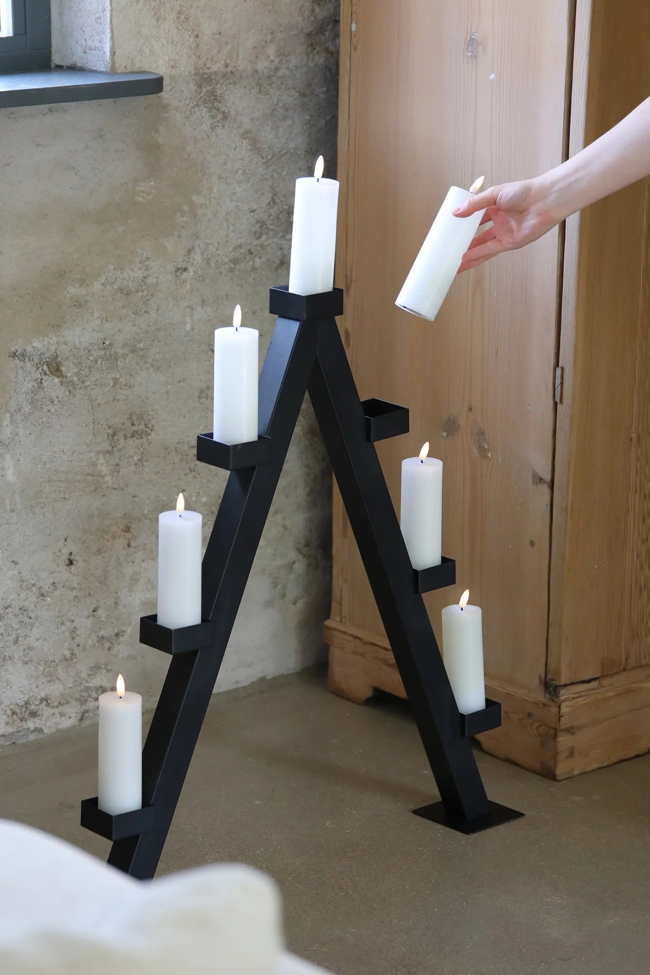 Arbor svart adventsljusstake julbelysning skandinavisk design | Arbor | Arbor schwarz Adventsleuchter skandinavisches Design