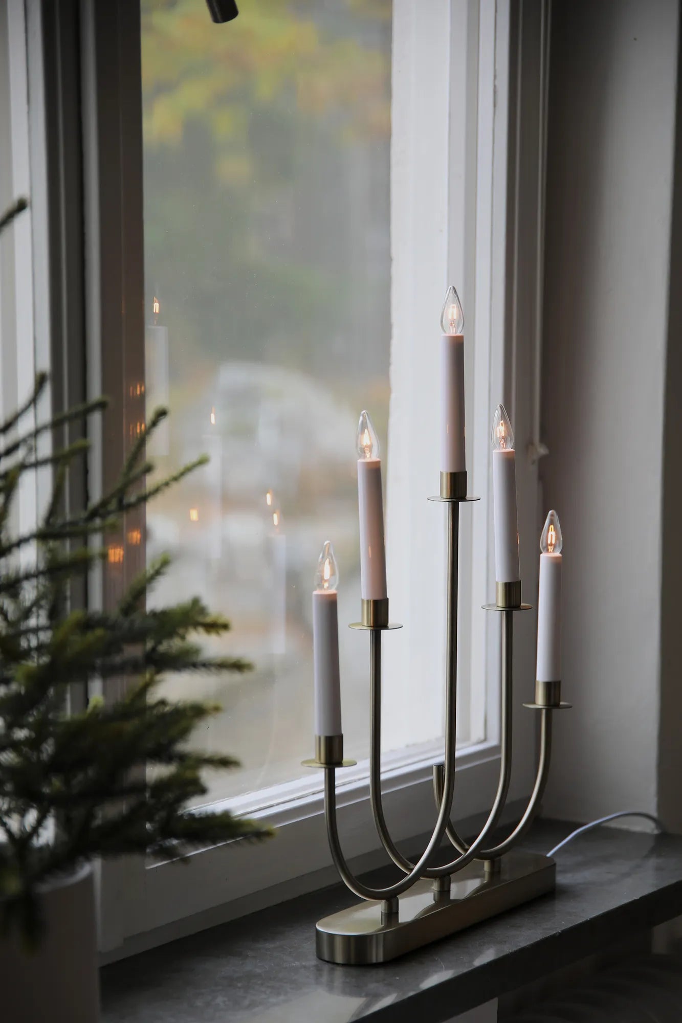Soro mässing adventsljusstake julbelysning | Soro brass advent candle holder | Soro Messing Adventsleuchter