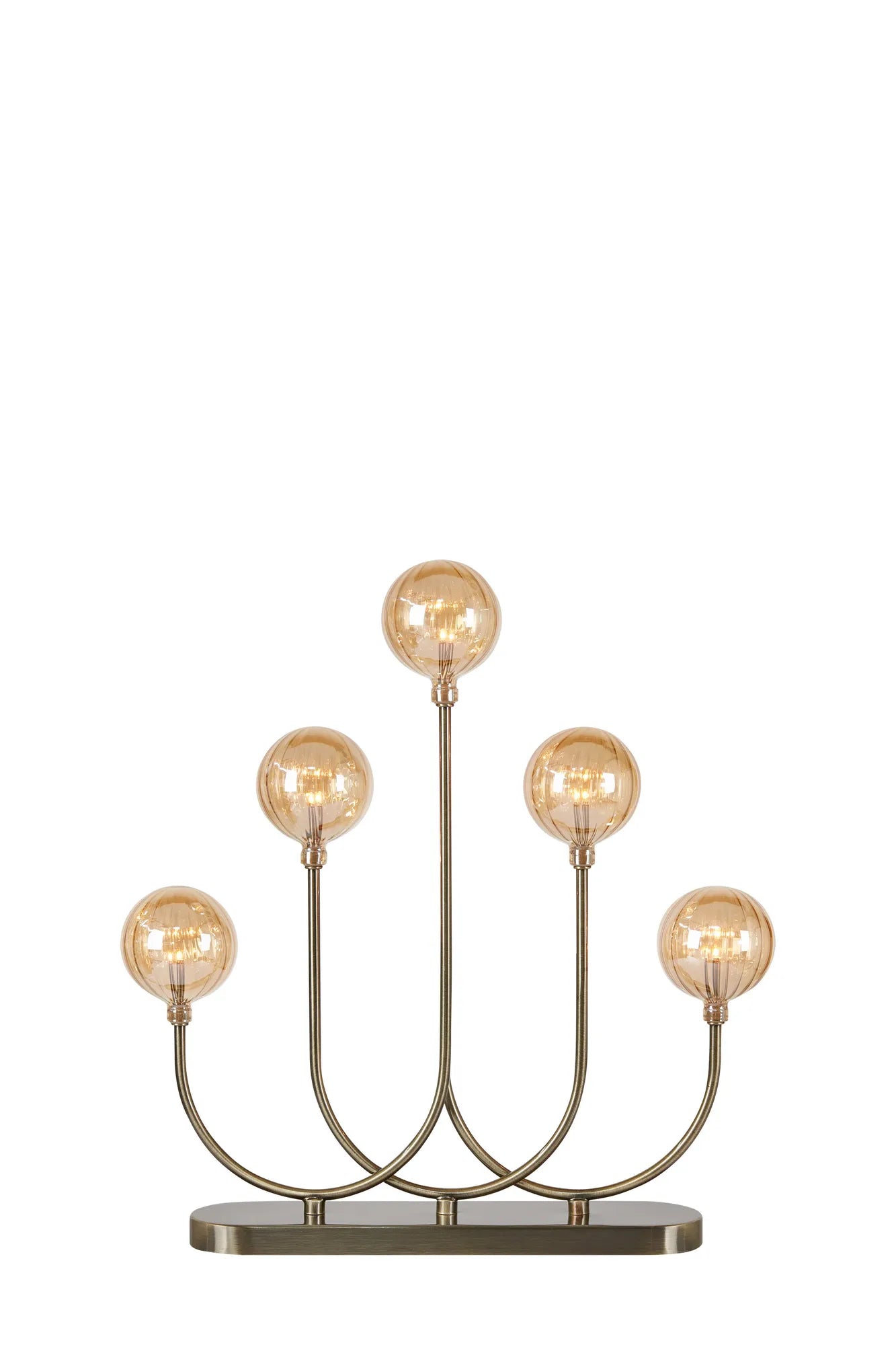 Enys Candlestick Brass/Amber