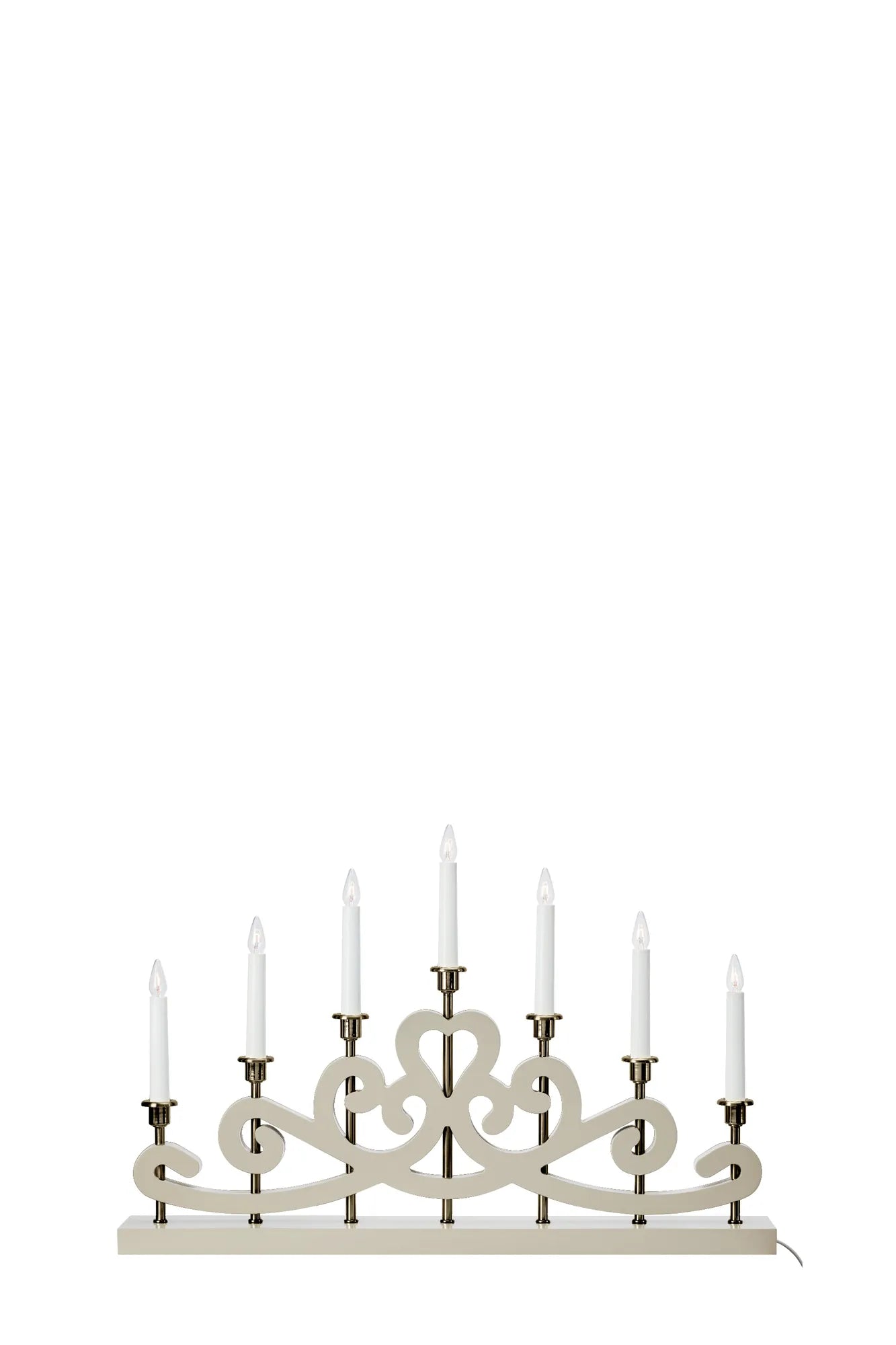 Nightfall Advent Candlestick Greige