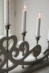 Nightfall Advent Candlestick Greige