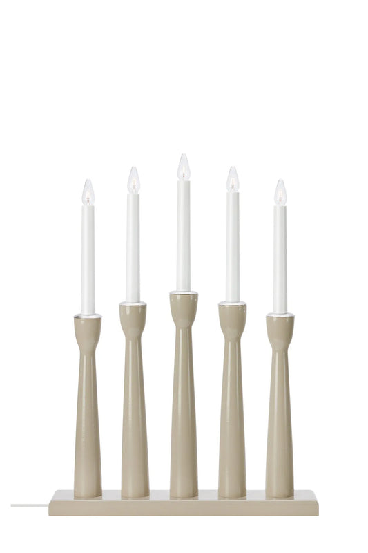 Måseskär Advent Candlestick Greige 5 lights
