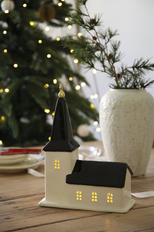Elra Christmas Decoration Church White