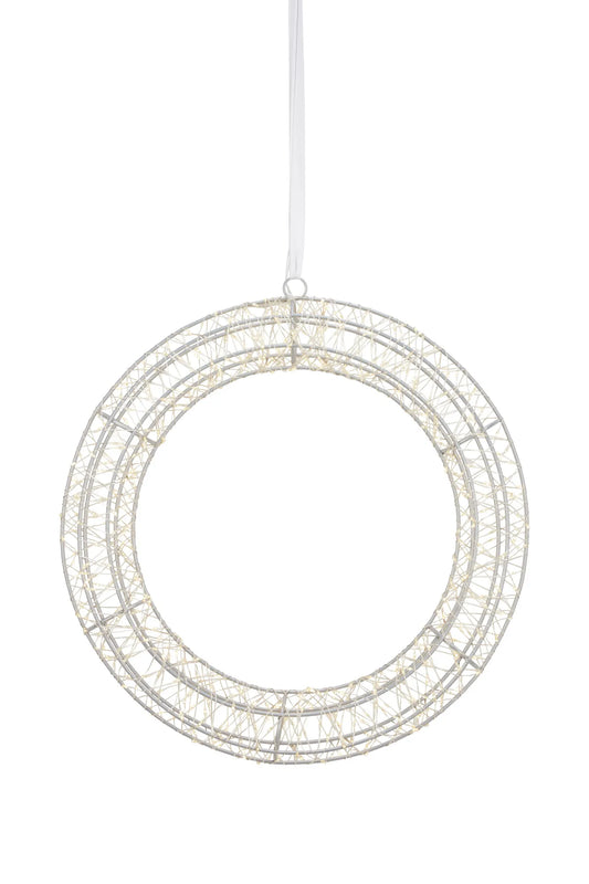 Elyra Wreath White 35 cm