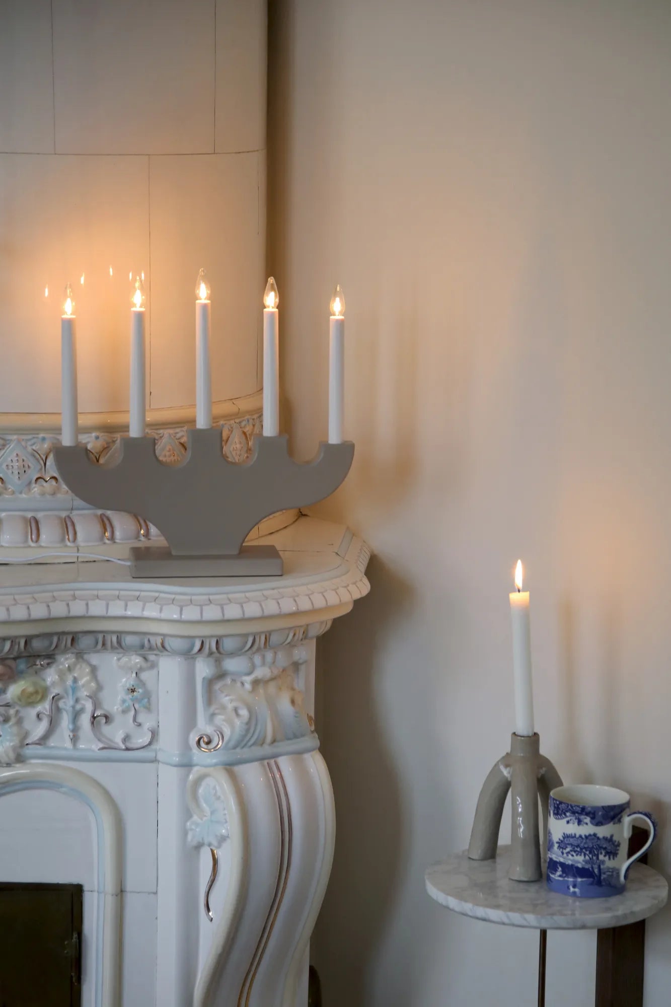 Spira Advent Candlestick Greige 35 cm