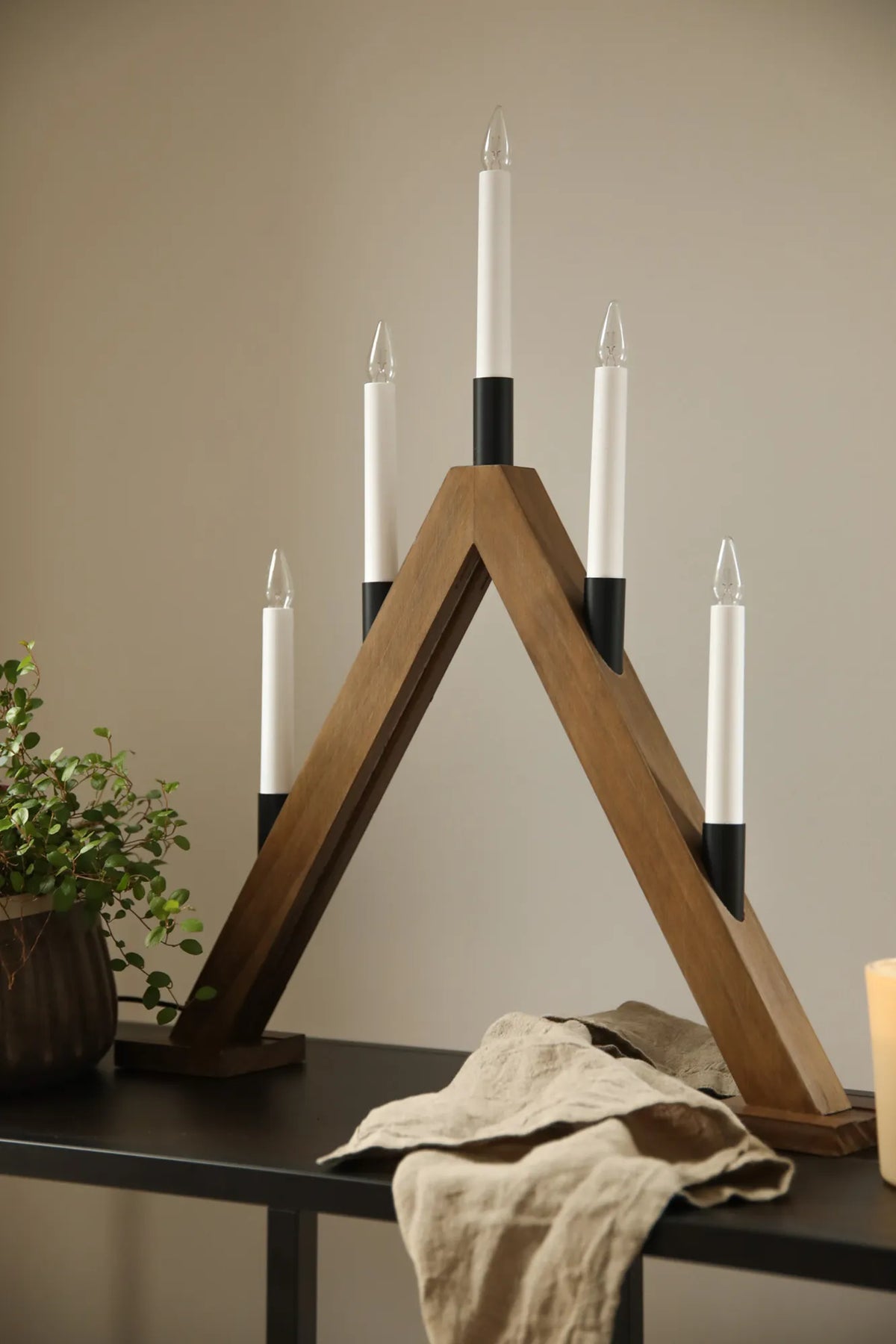 Ember Świecznik adwentowy Ciemnobrązowy 54 cm
