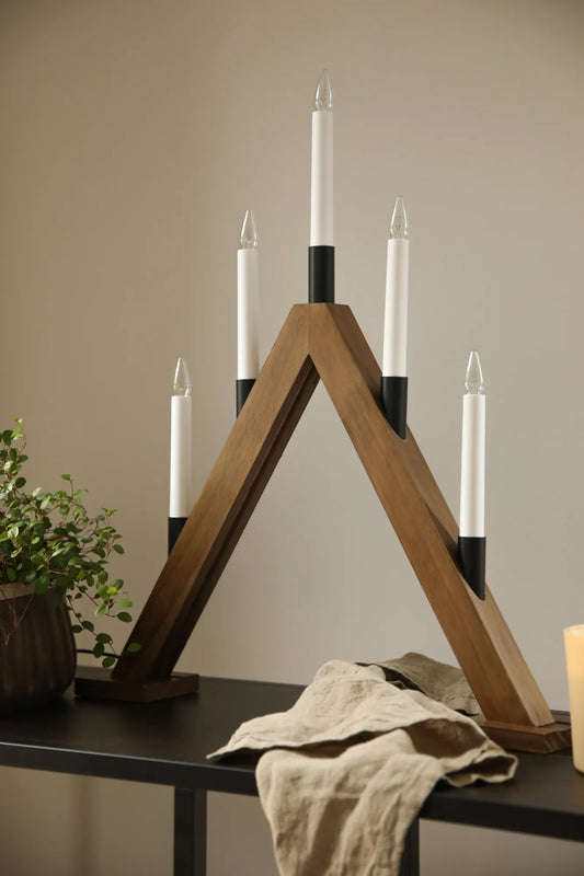 Ember Adventsljusstake Mörkbrun 54 cm
