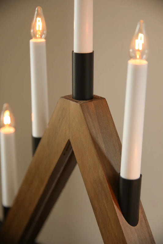 Ember Adventsljusstake Mörkbrun 54 cm
