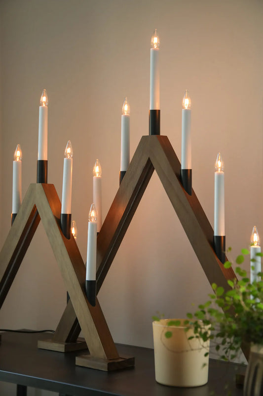 Ember Adventsljusstake Mörkbrun 54 cm