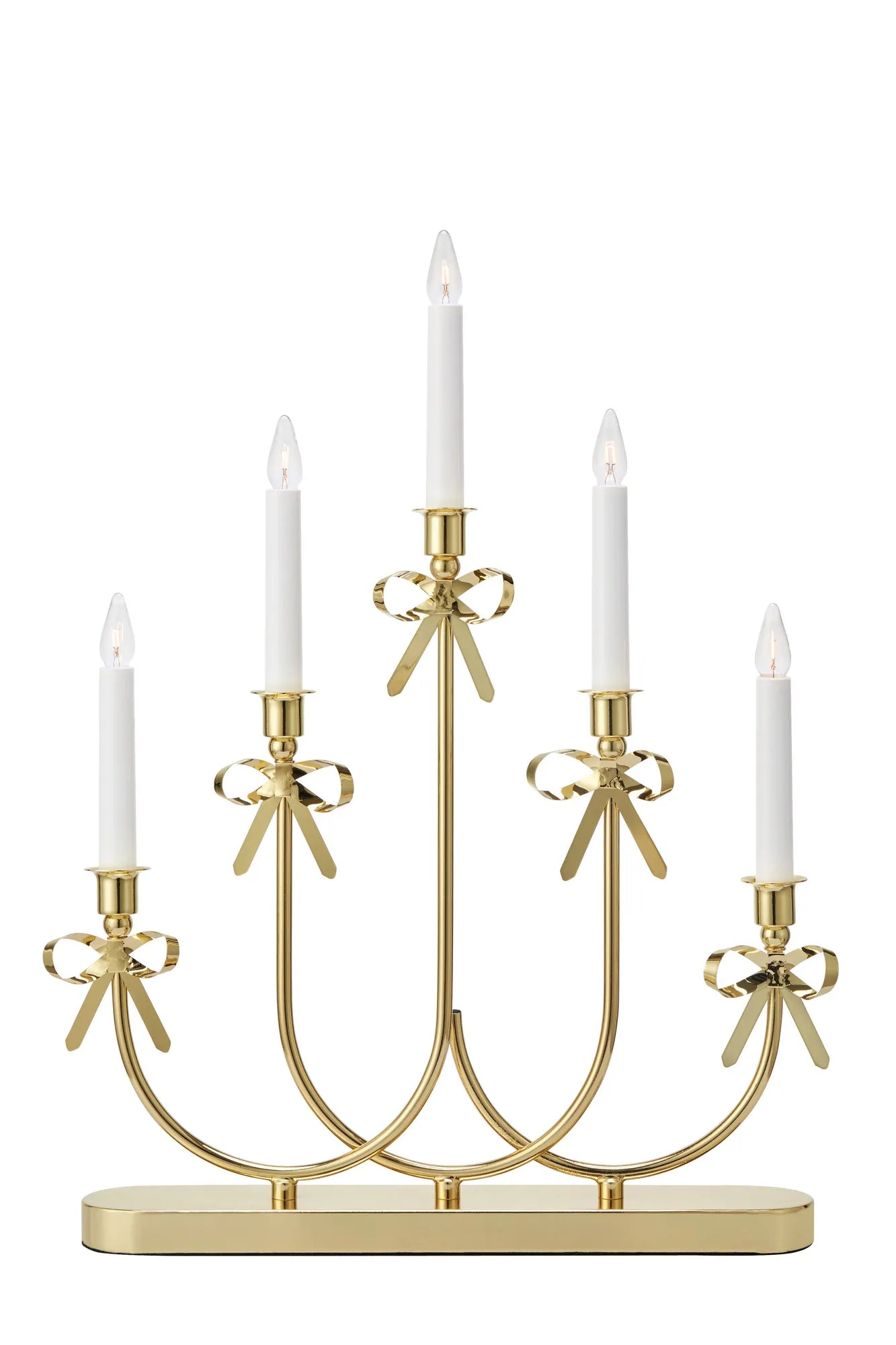Eira Advent Candlestick Bow Brass