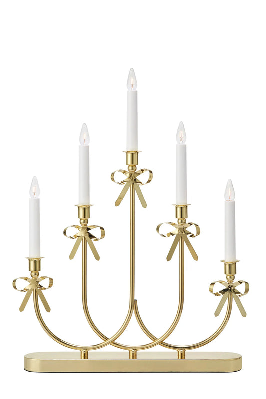 Eira Advent Candlestick Bow Brass