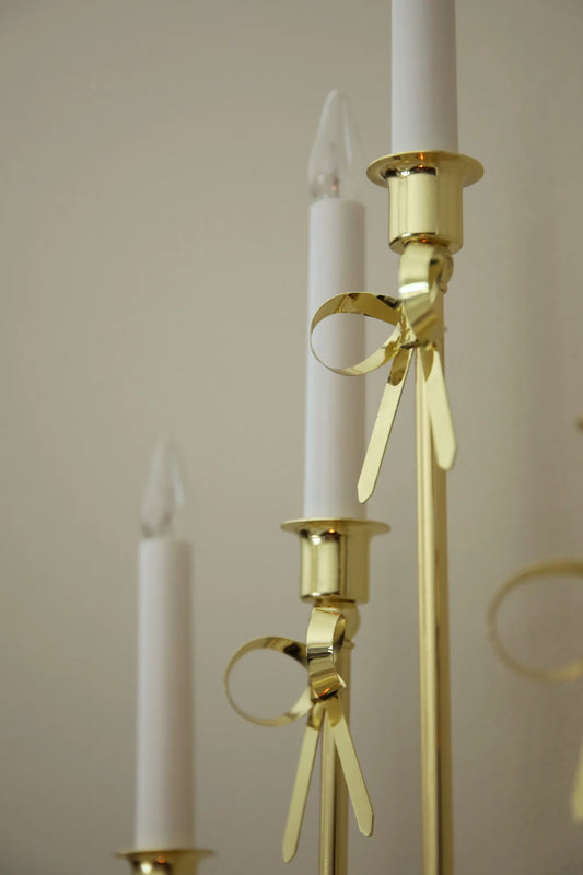 Eira Advent Candlestick Bow Brass