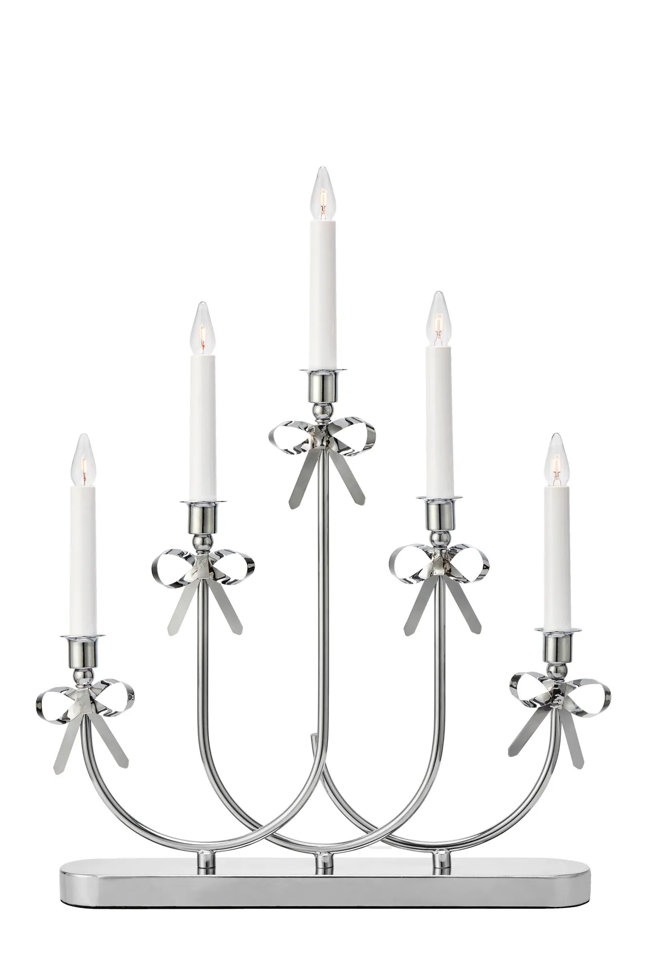 Eira Adventsljusstake Rosett Krom