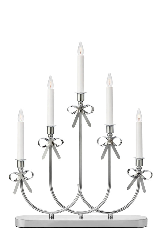 Eira Advent Candlestick Bow Chrome
