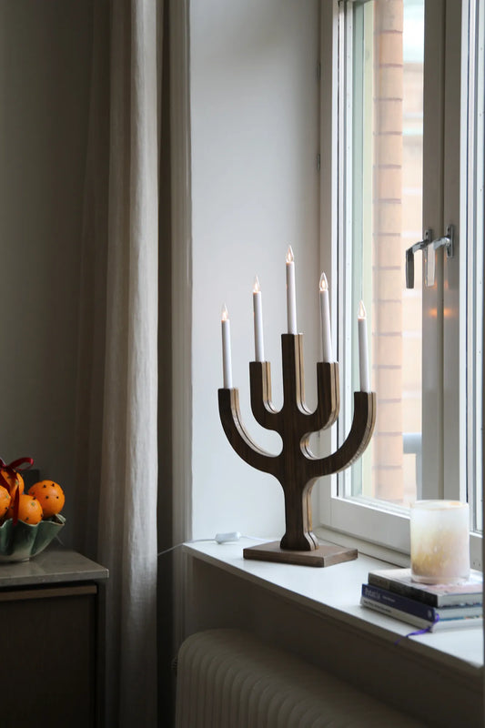Sapin Advent Candlestick Brown 65 cm