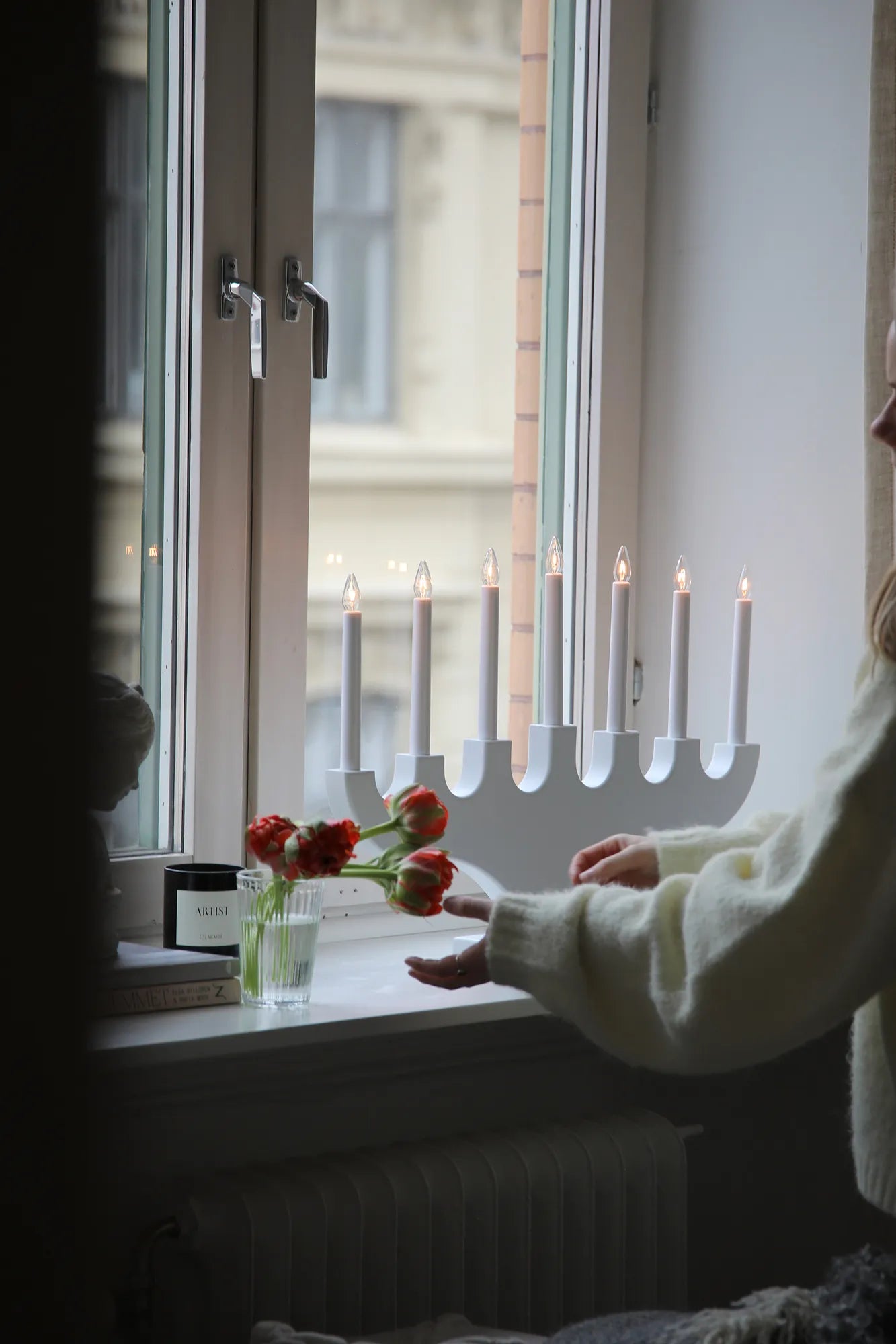 Spira Advent Candlestick White 60 cm