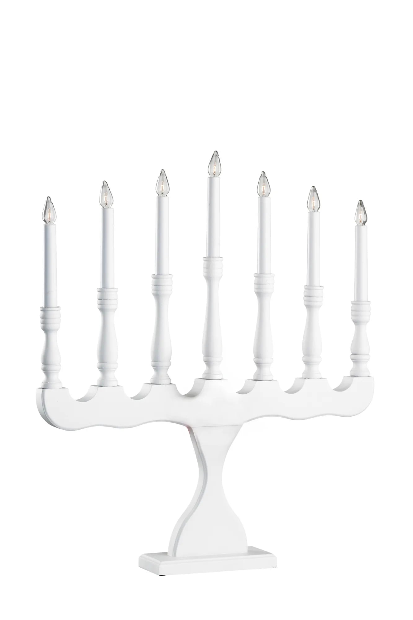 Svaneholm vit adventsljusstake 8004410 | Svaneholm white advent candle holder | Svaneholm weiß Adventsleuchter 8004410