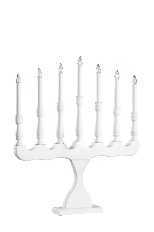 Svaneholm vit adventsljusstake 8004410 | Svaneholm white advent candle holder | Svaneholm weiß Adventsleuchter 8004410