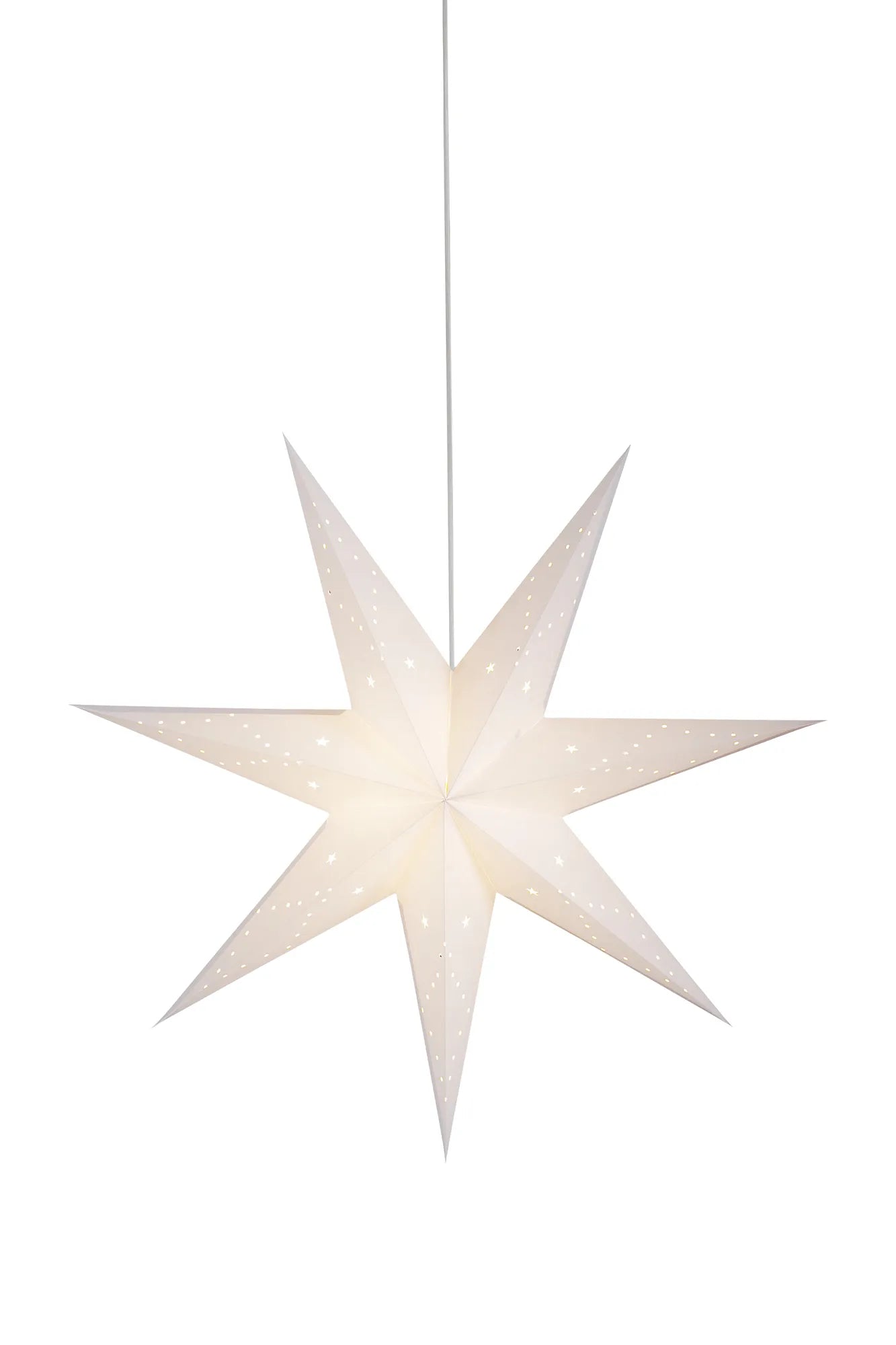 Saturnus vit julstjärna 75 cm 8101 | Saturnus white Christmas star light | Saturnus weiß Weihnachtsstern Beleuchtung 8101