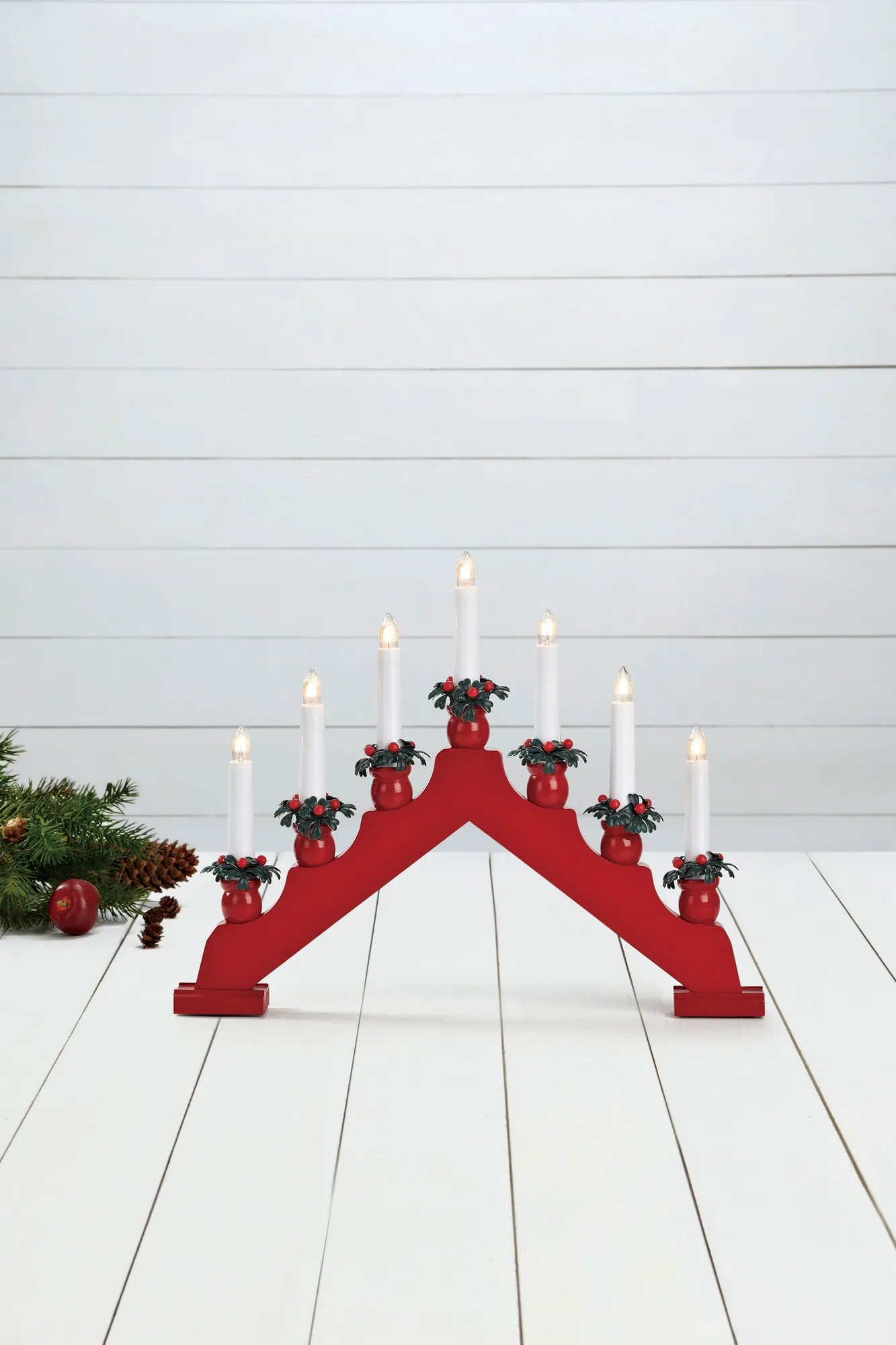 Tomas Adventsljusstake Röd