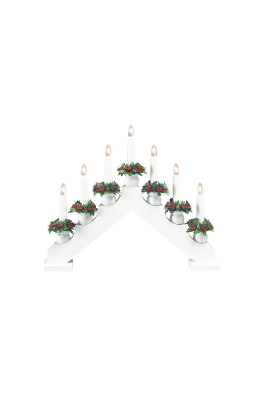 Tomas vit adventsljusstake 8314400 | Tomas white advent candle holder 8314400 | Tomas weiß Adventsleuchter 8314400