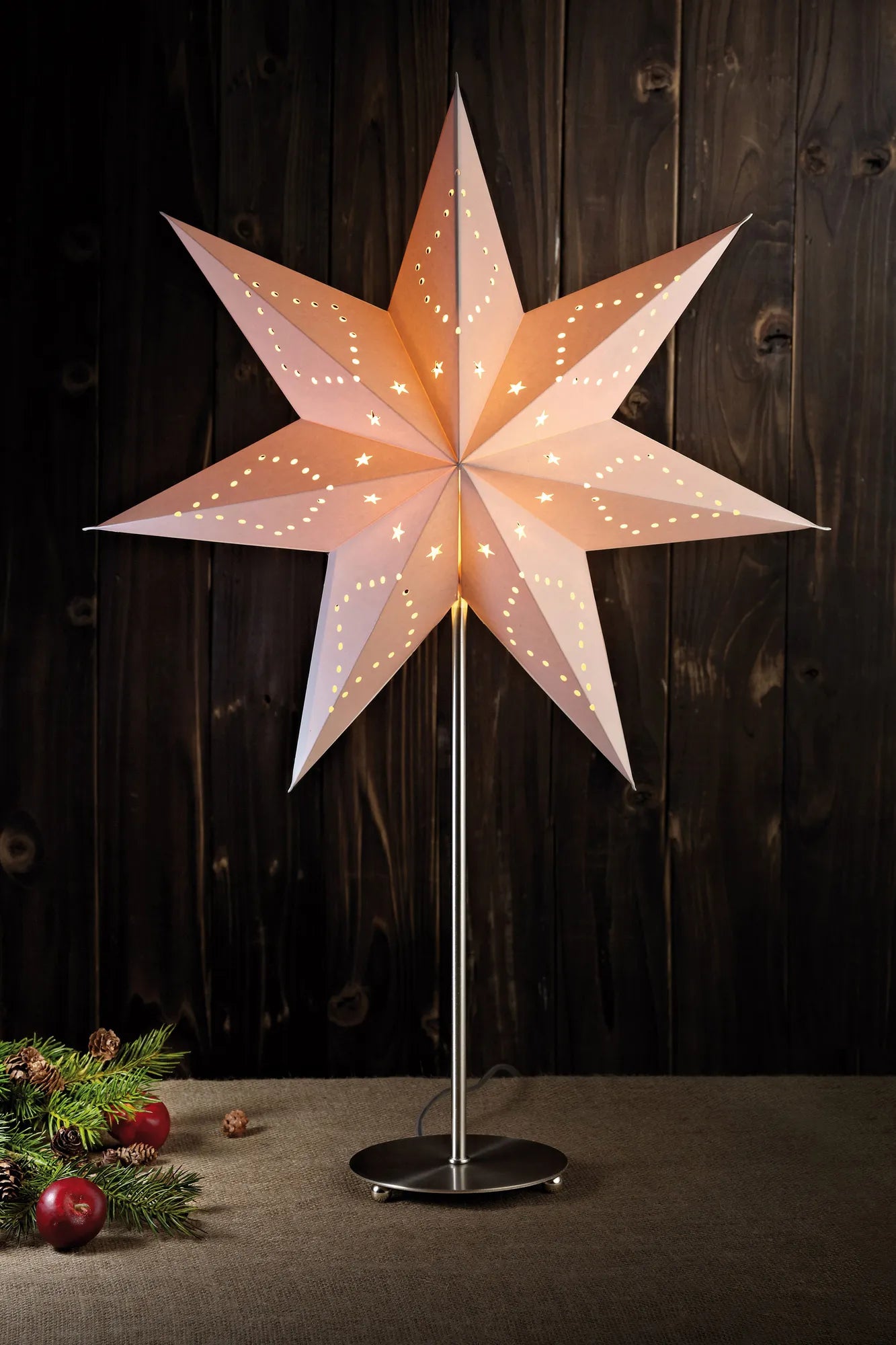 Saturnus vit julstjärna julbelysning svensk design skandinavisk design | Saturnus Scandinavian design | Saturnus weiß