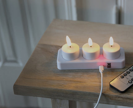 Batterie-Kerzen & LED-Teelichter – Wiederaufladbar – Markslöjd