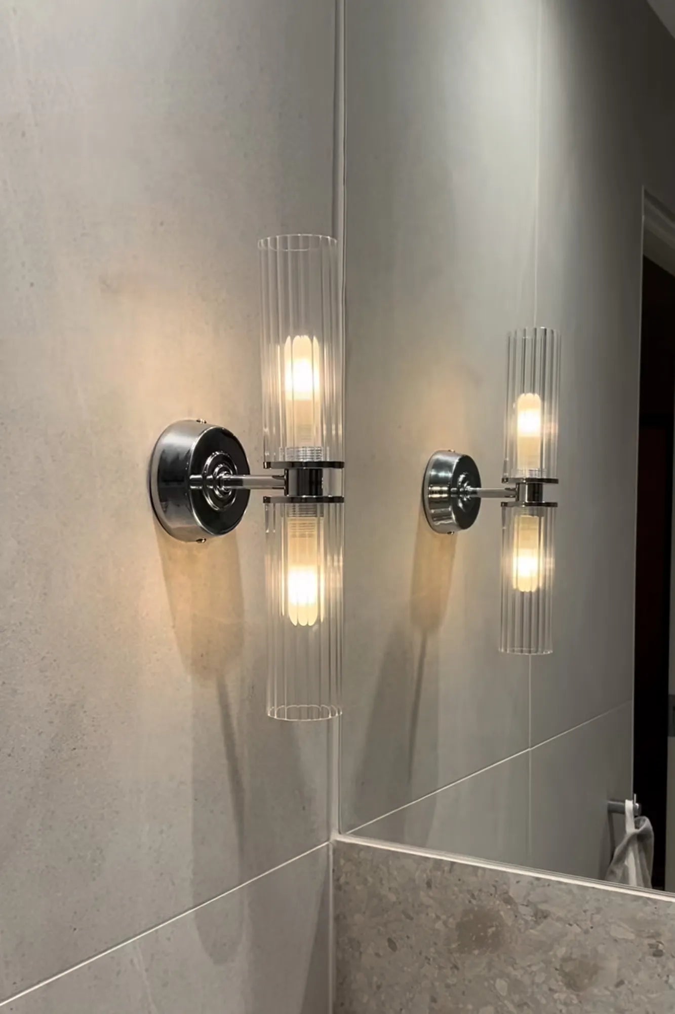 Rimini Vägglampa Krom