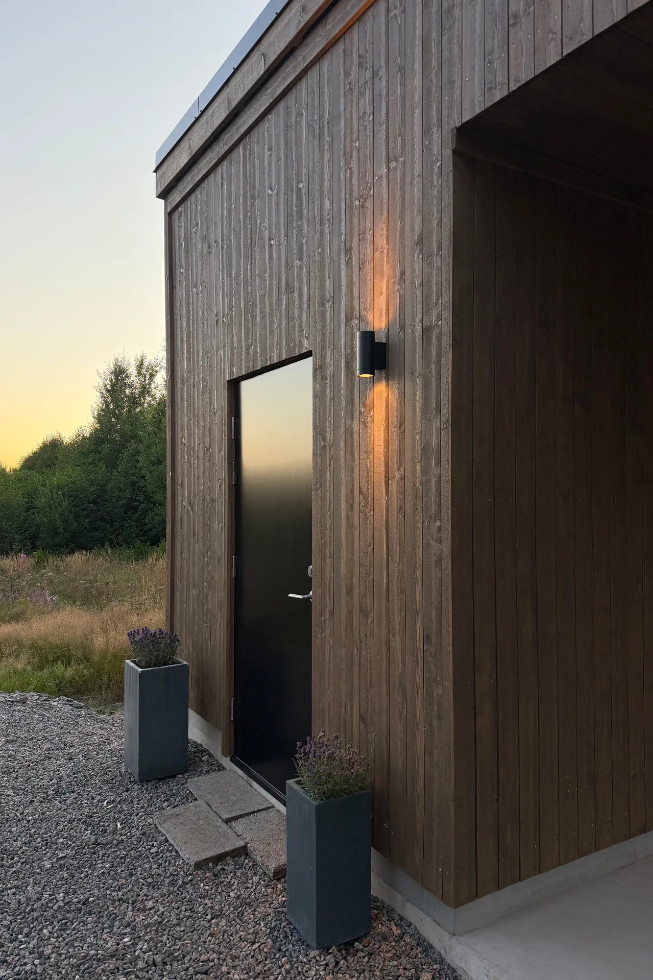 Pipe Fasadlampa Svart Dubbel