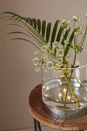 BOUQUET - Glass vase LED 19 cm