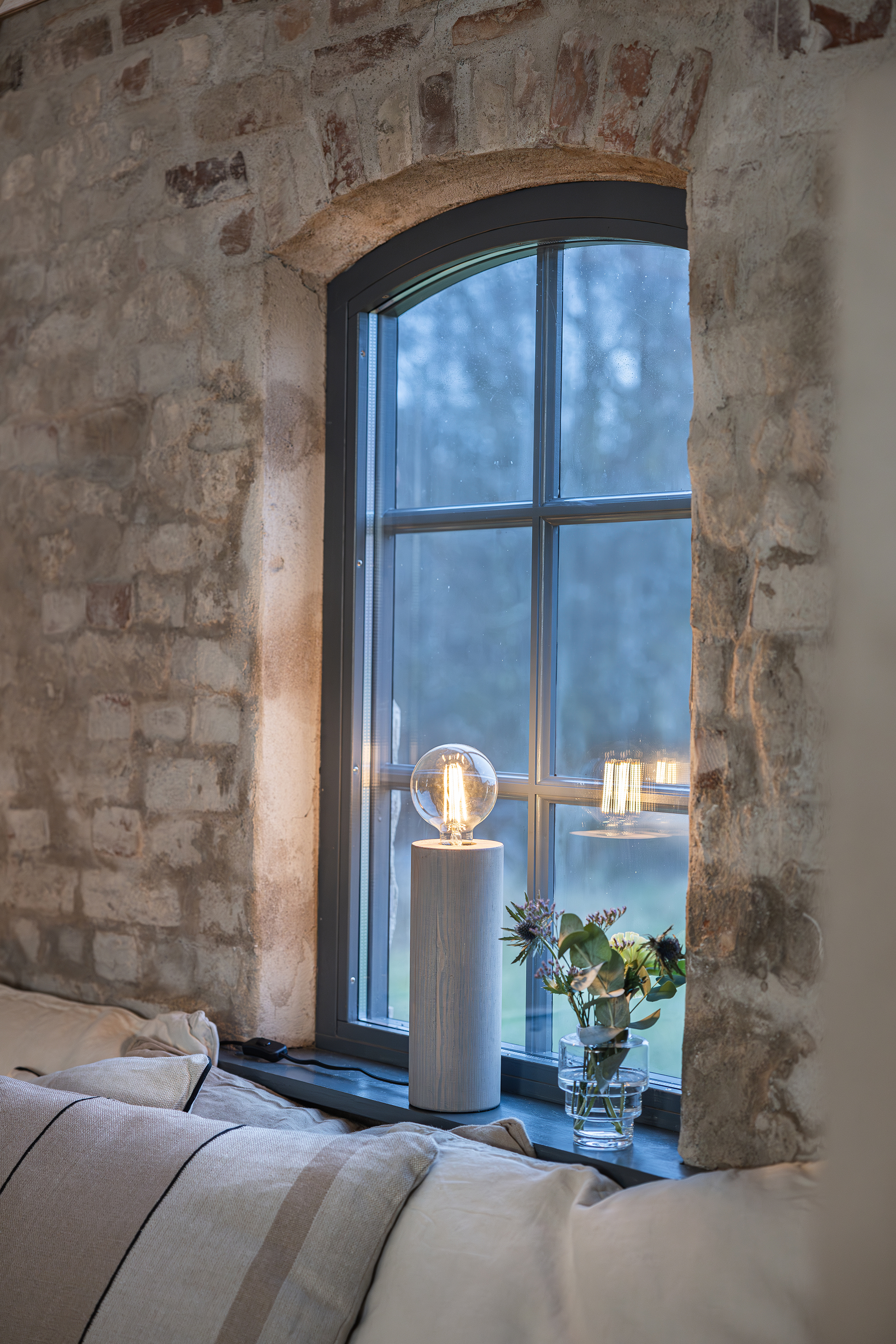 Markslöjd LEGNA – Table lamp Stained Grey 28cm