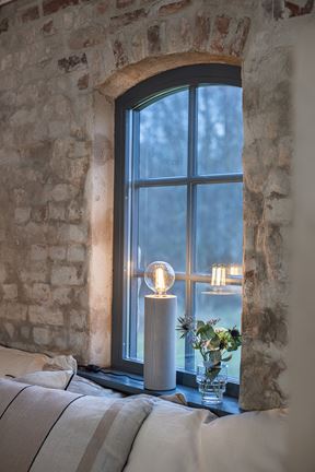 Legna - Table lamp Grey Wood 28cm