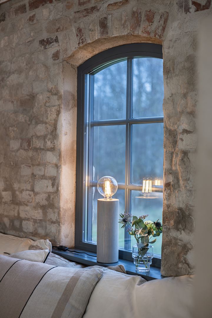 Legna - Table lamp Grey Wood 28cm
