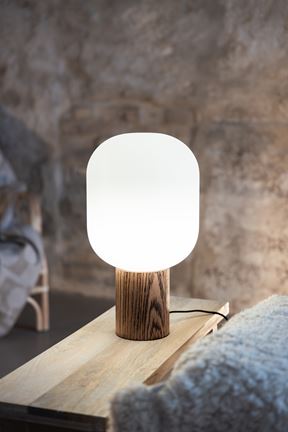 Skene - Table lamp Wood/White