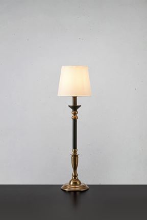 Gent - Table lamp Black/Antique Brass/White