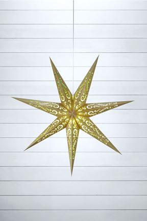 ELIN - Stjärna guld/grön 75 cm