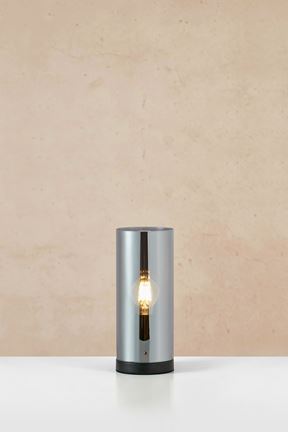 Post - Tischlampe Schwarz/Smoke 37,5cm
