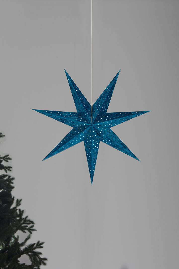 Velours - Sammetsstjärna Blå 75 cm